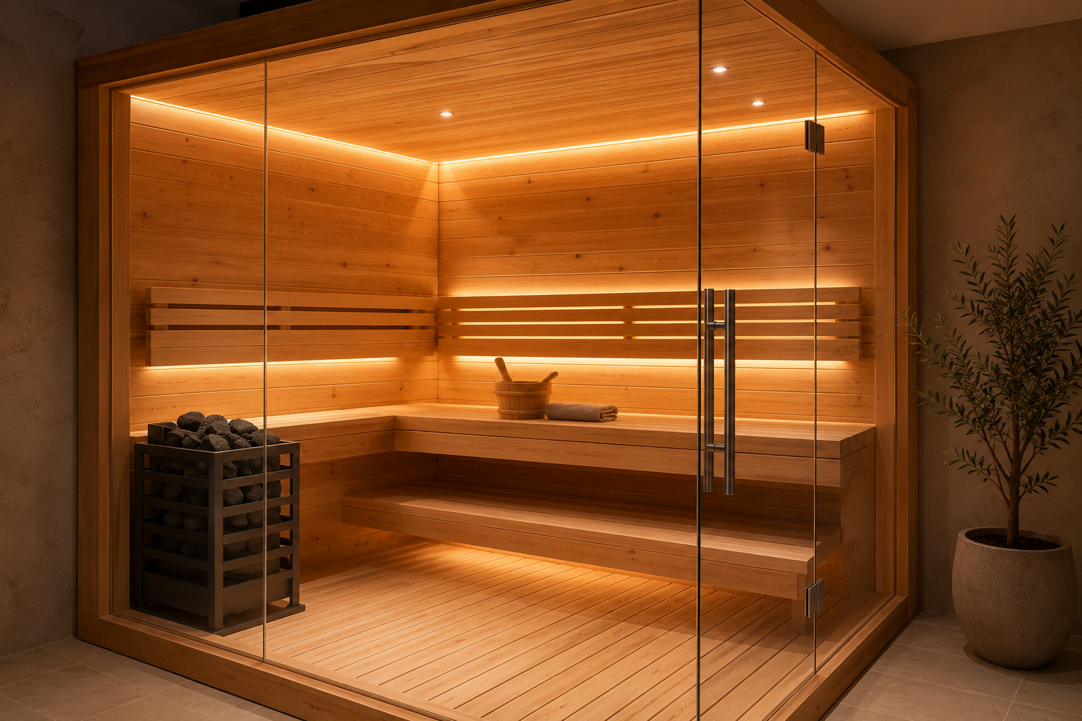 Create a Spa Oasis with These Cozy Outdoor Sauna Lighting Ideas