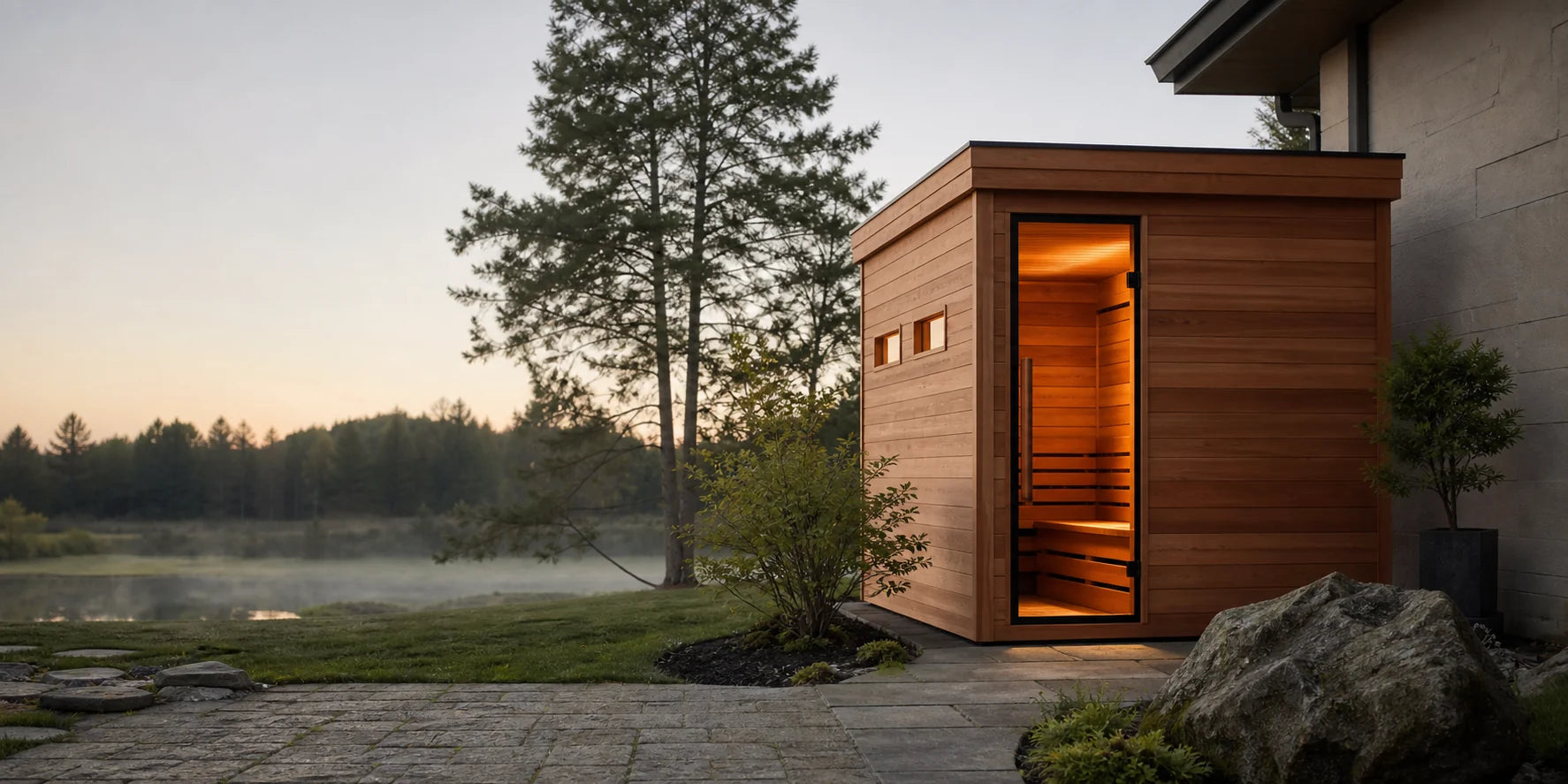 Warm Within outdoor sauna in a calm natural setting