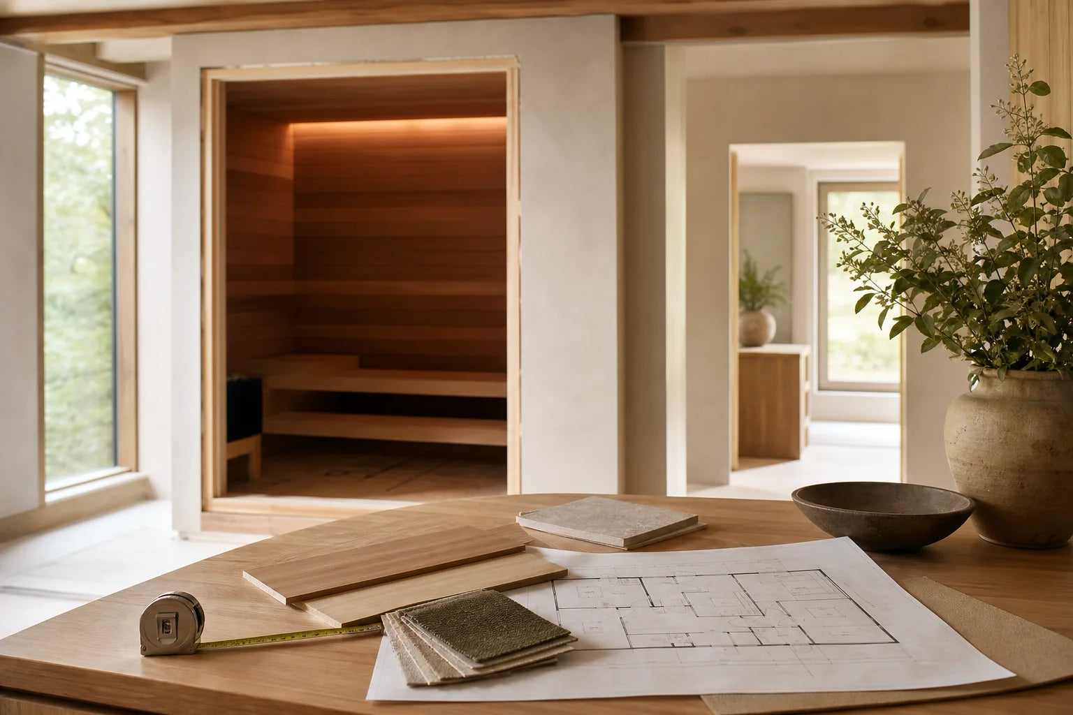 Planning details for a Warm Within home sauna